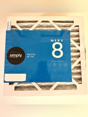 Simply Air Filter 12x12x1 MERV 8 Furnace HVAC 6 Pk White Actual 11.75x11.75x.75